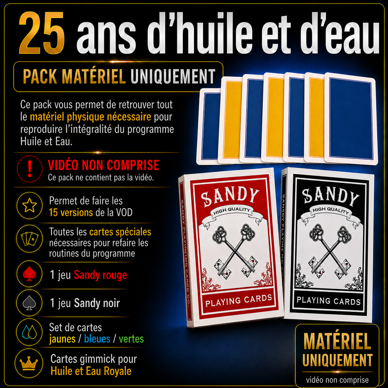 Pack 25 Ans d'Huile et d'eau (Cartes sans explications)